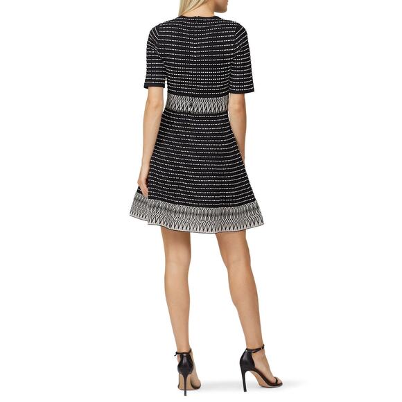 Shoshanna Mesa Tunnel Embroidered Zigzag Dress Size Small - Picture 2 of 15